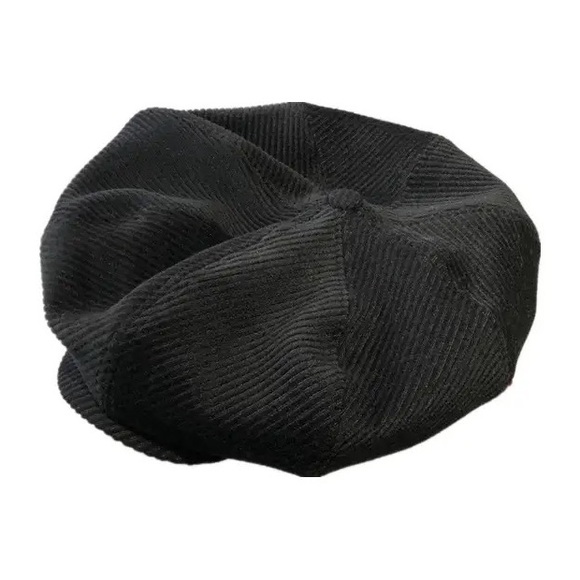 🌺 OVERSIZED BERET HAT CAP HIPSTER TREND BLACK NEWSBOY BERET CORDURY H&M STYLE - Picture 3 of 4